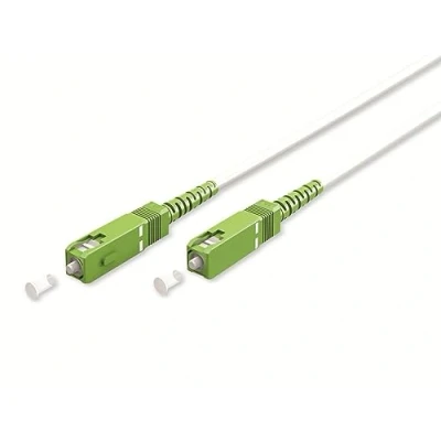 Bild av goobay 59597 fiberkabel (FTTH) / singlemode (OS2) Simplex/SC APC (8) kontakt till SC kontakt/fiberkabel/5 meter