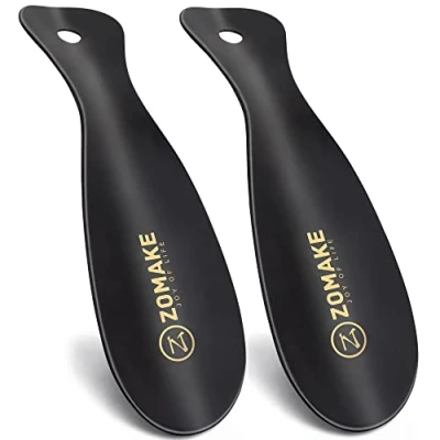 Bild av ZOMAKE skohorn i metall, 2 pack rostfritt stål 19 cm bärbar för reseanvändning