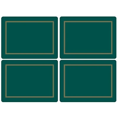 Bild av Pimpernel 40,1 x 29,8 cm MDF med korkbaksida bordstabletter, set 4, klassisk smaragd