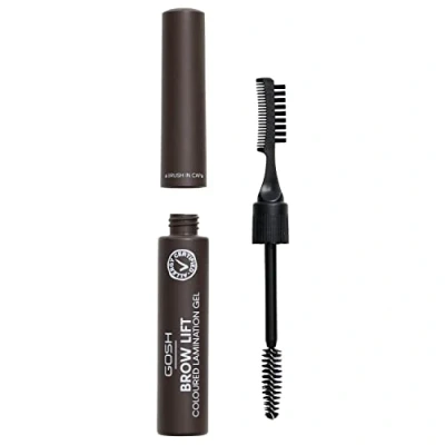 Bild av GOSH Brow Lift Lamination ögonbrynsgel med färg, vegansk I fixeringsgel för snabb felfri bryggstyling, salongseffekt parfymfri och långvarig lämplig allergiker mörkbrun