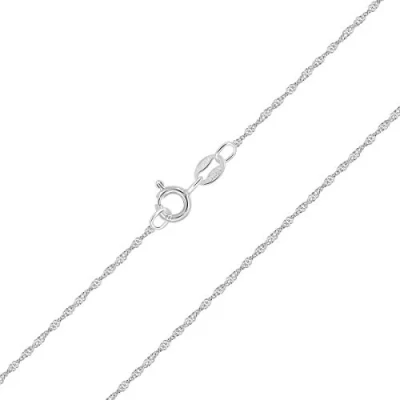 Bild av PLANETYER 925 Sterlingsilver rodium efterbehandling Singapore kedjehalsband 1 mm bredd längder: 16, 18, 20, 22, 24, 26, 28 tum,