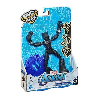 Bild av Avengers E7868 Marvel Bend and Flex Action Figure Toy, 6 Inch Flexible Black Panther, Includes Accessory, Ages 4 Up, Multicoloured