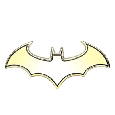 Bild av SKS Distribution® 3D guld rostfritt stål fladdermus Batman bil emblem dekal märke