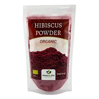 Bild av Helt naturligt multifunktionellt hibiskuspulver EU kvalitet Organiskt C vitamin och ekologiska syror Inga tillsatser eller konserveringsmedel 250G