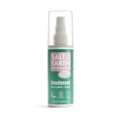 Bild av Natural Deodorant Spray från Salt of the Earth, Melon &amp; Cucumber Vegansk, Långvarigt Skydd, Påfyllningsbar, Godkänd av Leaping Bunny, Tillverkad i Storbritannien 100 ml