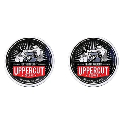 Bild av Uppercut Deluxe Featherweight Paste för män, fjäderlätt vattenbaserad hårstylingpasta mer volym, låg glans och fast stadga stylingprodukt 2 x 70 g
