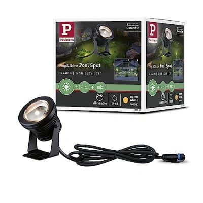 Bild av Paulmann 94559 Plug &amp; Shine LED utomhusbelysning Spot dammbelysning IP68 inkl. 1x5 W dimbar Varmvit Svart Aluminium 3000 K