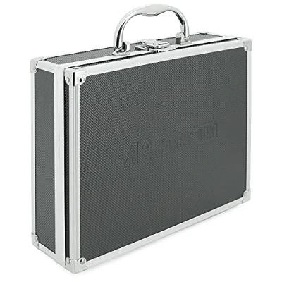 Bild av ECI® Liten aluminiumväska verktygsväska aluminium väska tom 260 x 210 80 mm färg grå