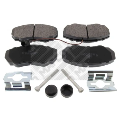 Bild av MAPCO 6554 Jeu de plaquettes frein Essieu avant contact signal d&#039;usure inclus avec vis d&#039;étrier accessoires FIAT: Ducato II Van