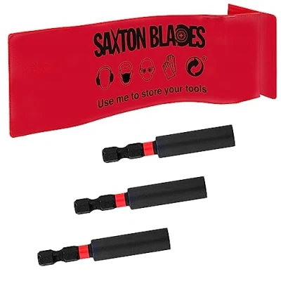 Bild av Saxton Impact Duty Skruvmejsel Borrförare Stark Magnetisk Bithållare 1/4 tum Hex Shank Passar Bosch Makita Milwaukee Dewalt etc .. (3)