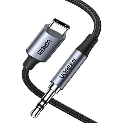 Bild av UGREEN USB C till 3.5 mm Aux Kabel med DAC Chip Kompatibel iPad Pro 2021, Galaxy S22, Google Pixel 4, OnePlus 8 etc. (1M)