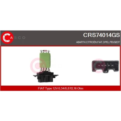 Bild av CASCO CRS74014GS Motstånd, kupefläkt OPEL: Corsa D Hatchback, CITROËN: Jumper II Minibuss, Skåpbil, Flak/Chassi