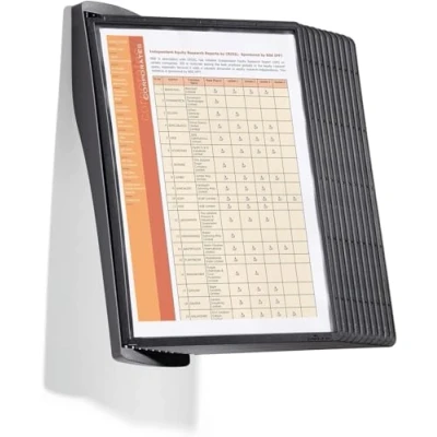 Bild av Durable 585401 blädderpanelställ Sherpa® Style Wall med 10 svarta A4 fickor