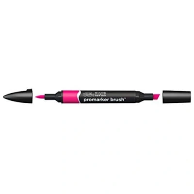 Bild av Winsor &amp; Newton 0204380 penselmärkpennor (för ritningar, kalligrafi, design och layouter, randfri ritning med kil penselspets) magenta