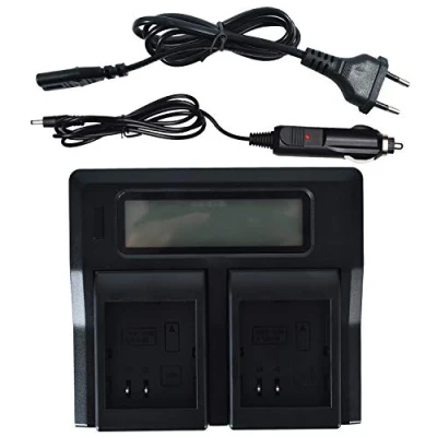 Bild av DSTE® LCD 1,5 A snabbladdning dubbel batteriladdare (EU kontakt) sats för Arlo Go batteri VMA4410, Pro Battery VMA4400, 2 VMA4400 som Charging Station VMA4400C, VMA4410C