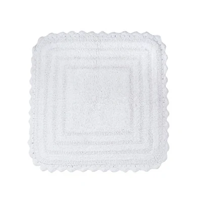 Bild av DII Crochet Collection vändbar badmatta, fyrkantig, 24 x 24, vit.