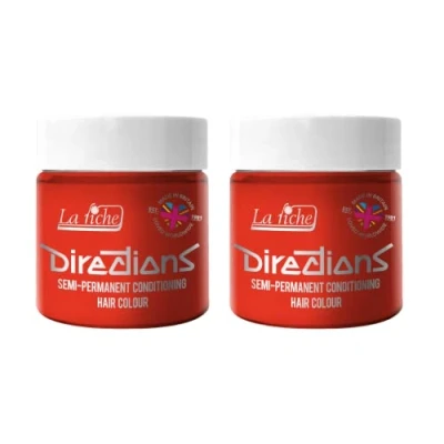 Bild av La Riche Directions semipermanent hårfärg 100 ml burk 2 pack (neonröd)