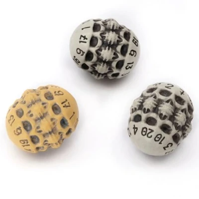 Bild av D20 Tärningsset Dice Set med Tre 20 Sidiga Tärningar Skull &amp; Bone/Skalle Ben Temade Rollspel Tärningar. Tillbehör för Dungeons Dragons (DND), Warhammer, D&amp;D. (Blandat)