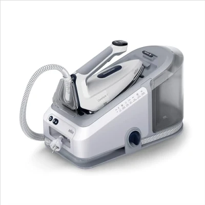 Bild av Braun CareStyle 7 IS7262GY, strykstation med professionell ånggenerator, FreeGlide 3D, iMode och iCare, vertikal strykning, Ultimate FastClean, avtagbar behållare 2 l, 700 W, lila