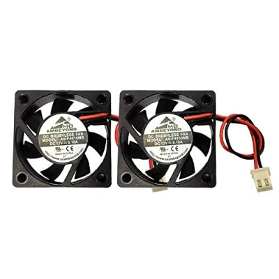 Bild av 2 pack 40 x 10 mm 4010 DC 12 V borstlös kylande tyst fläkt, dubbla kullagersystem, stift