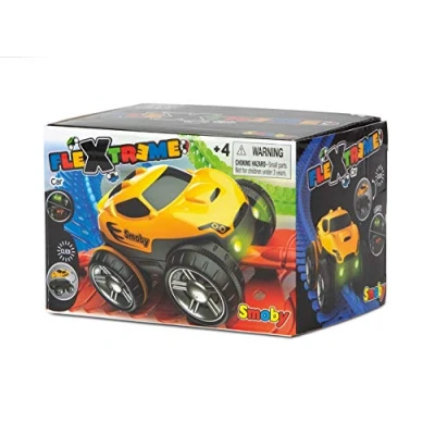 Bild av Smoby 7600180907WEB FleXtreme Racingbil Gul Kraftfull Racerbil för Användning i den nya Spelvärlden, Batteridrift. Från 4 år
