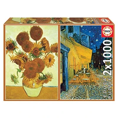Bild av Educa pussel 1 000 delar för vuxna Van Gogh, 2 x och barn från 14 år, konstsamling, konst, impressionism (18491)