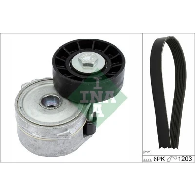 Bild av INA 529 0226 10 Jeu de courroies trapézoïdales à nervures Contrôler et changer roue libre alternateur si nécessaire FORD: S Max Mk1, Galaxy Mk2 MPV