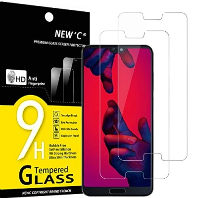 Bild av NEW&#039;C 2 Pack, skärmskydd i glas för Huawei P20 Pro, bubbelfri, 9H hårdhet, 0,33 mm ultratransparent, ultrabeständigt härdat