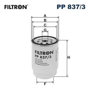 Bild av Bränslefilter FILTRON PP 837/3