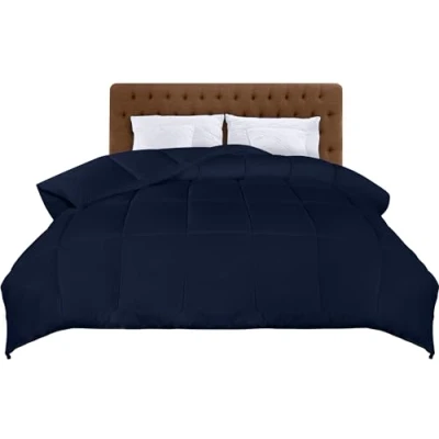 Bild av Utopia Bedding Täcke 220 x 240 cm, lättviktig sommar täcke, Vår /Sommartäcke, Sommartäcke 100% Mikrofiber Hålfiber (Marinblå)