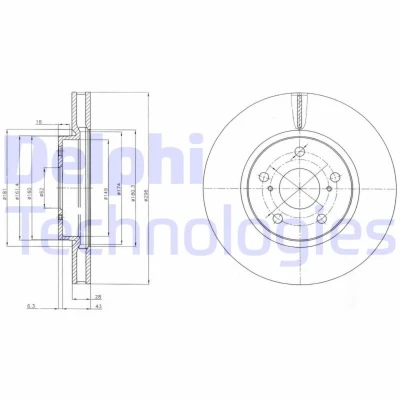 Bild av Bromsskiva DELPHI BG4139C