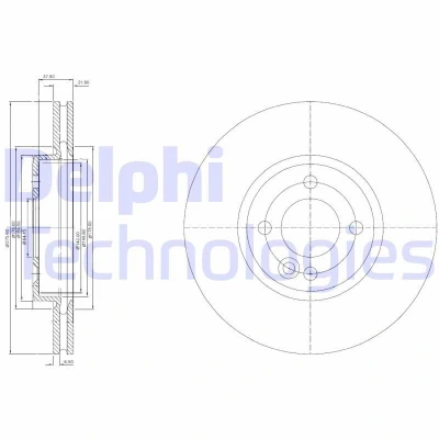Bild av Bromsskiva DELPHI BG3661C