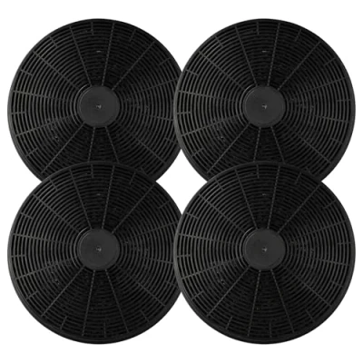 Bild av vhbw 4 x aktivt kolfilter kompatibelt med klarsten Aurora, Zarah, Zola, Zelda, Balzac, Aurica, Noir, Prima, retro köksfläkt 17,5 cm