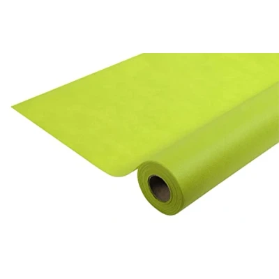 Bild av Pronappe Bordsduk R781231I engångsduk av spunbond fleece längd 50,4 m bredd 1,20 (per rulle), förskuren var färg Kiwi rivbeständigt, vattenavvisande och avtorkbart material