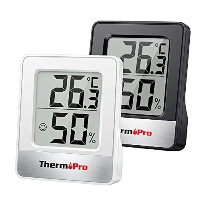 Bild av ThermoPro TP49 Digital inomhus hygrometer mini rumstermometer temperaturmonitor och fuktighetsmätare för hemmakontor luft komfort termohygrometer, 2 stycken