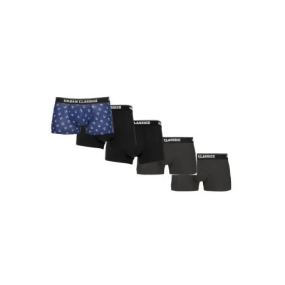 Bild av Urban Classics 5PACK Boxershorts, Storlek: Large, Anchor aop+blk+blk+cha+cha