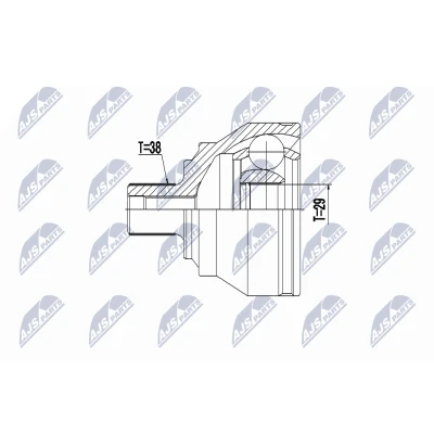 Bild av Drivknut, framaxel höger, vänster, audi a6 c6, c6 avant, vw phaeton, 3d0498099a, 3d0498099ax, 4F0407271K, 4F0407272K, 4F0498