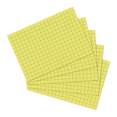 Bild av herlitz indexkort A6, rutig, gul, 100 stycken