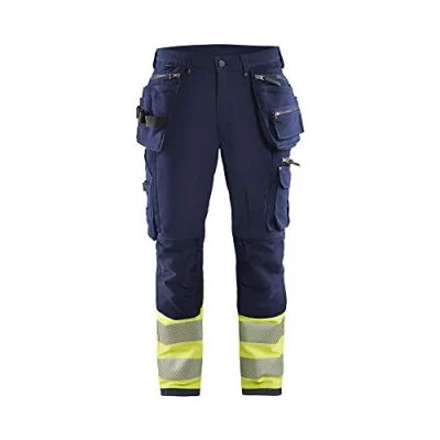 Bild av VARSELBYXA 1993 1642 4 VÄGS STRETCH MARINBLÅ/VARSELGUL C60 Beijerbygg Byggmaterial