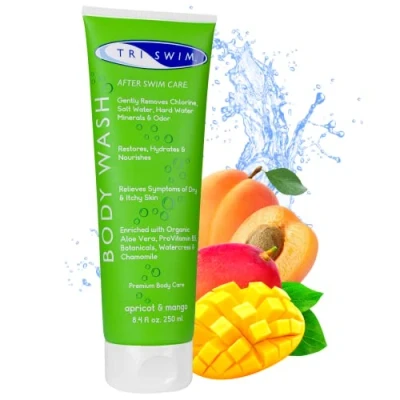 Bild av TRISWIM Återfuktande Kloravlägsnande Dusch Tvål För Simmare Aprikos Mango (250ml)