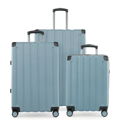 Bild av Huvudstadsväska Q Damm väska med hårt skal, trolley, TSA, 4 hjul, Poolblå, Koffer Set, Resväska set