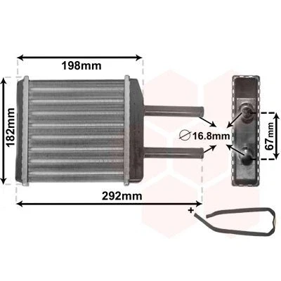 Bild av VAN WEZEL 81006024 Radiateur De Chauffage DAEWOO: Matiz I 3/5 portes