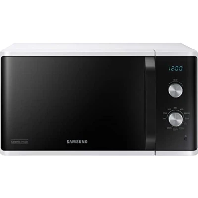Bild av Samsung MG23K3614AW/EG mikrovågsugn med grill/23 liter matlagningsrum/800 W/stort grillelement för jämn garvning/reptålig keramisk emaljinredning, vit
