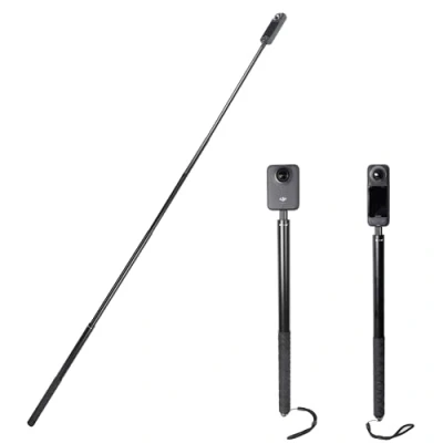 Bild av PellKing lång 200 cm (78 tum) osynlig selfiepinne för Insta360 ONE X3, X2, X, R, RS, Insta 360 kamera 1/4 tum utökad monopodstång