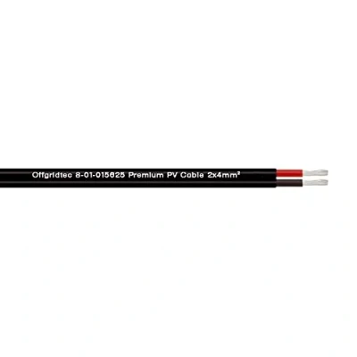 Bild av Offgridtec solkabel 2 x 4 mm² PV1 F tvåtrådig svart, 10 m