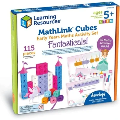 Bild av Learning Resources MathLink kuber tidigt matematik aktivitetsset: Fantastiska åldrar 5+