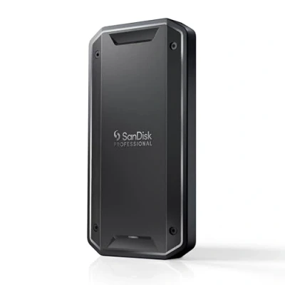 Bild av SanDisk Professional 2TB PRO G40, SSD upp till 3 000 MB/s, Extern SSD, Thunderbolt (40Gbps), USB C (10Gbps) Ultrarobust design IP68 damm /vattentålighet. Formatted exFAT