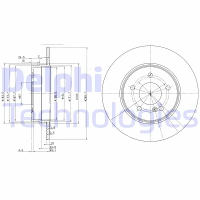 Bild av Bromsskiva DELPHI BG3239C