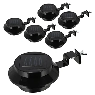 Bild av Cepewa Solar takrännlampa set om 6 stycken │ 12 x cm plast järn lampa LED takrännbelysning utomhusbelysning (1 med takrännlampa)