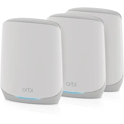 Bild av NETGEAR Wifi 6 Tri Band Orbi Mesh System (RBK763S), 3 pack, AX5400, upp till 5,4 Gbit/s, 525 m² täckning, tjocka väggar, kompatibla med alla generationer av låda, rustning erbjuds i 1 år